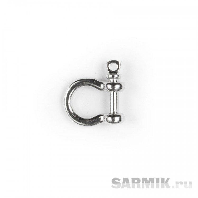Замок металлический для браслетов из паракорда, D-образный