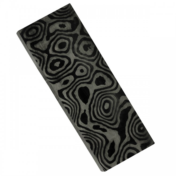 Карбон дамасский, плашка 120×50×5 мм