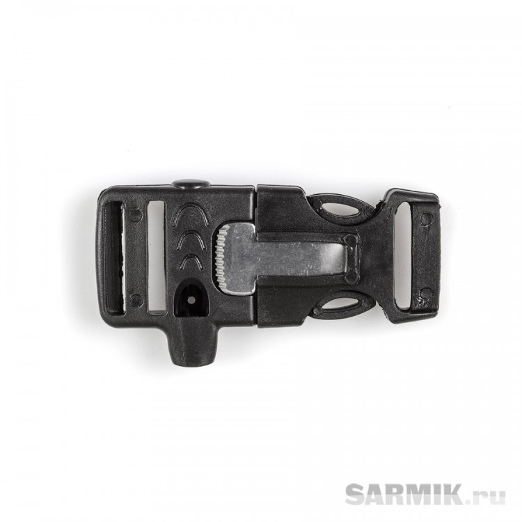 Фастекс с огнивом и свистком 25х61 мм, чёрный