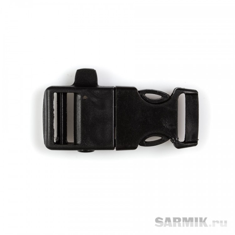 Фастекс с огнивом и свистком 25х61 мм, чёрный