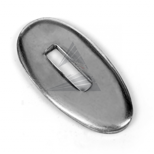 Больстер R35~, нейзильбер (35×18×3 мм, отверстие 14×3 мм)