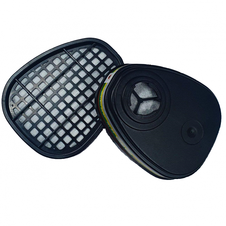 Фильтр противогазовый Jeta Safety 6541 для защиты от органических, неорганических, кислых газов и аммиака класса AВЕK1, упаковка 2шт