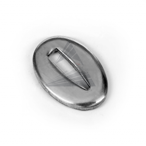 Больстер V22, нейзильбер (22×15×3 мм, V-отверстие 12×2 мм)