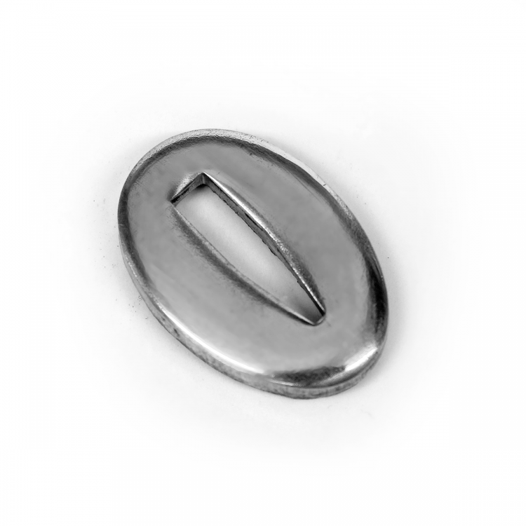 Больстер V22, нейзильбер (22×15×3 мм, V-отверстие 12×2 мм)