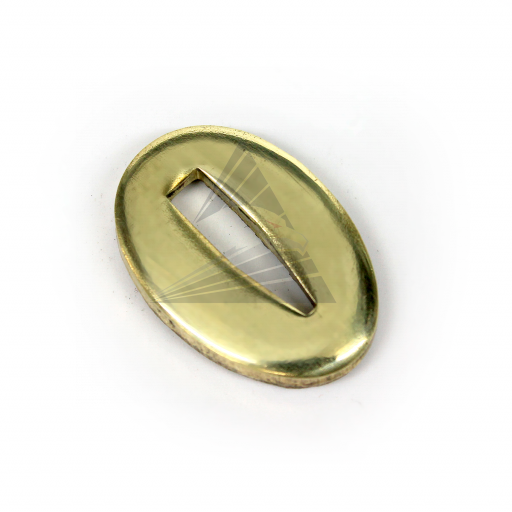 Больстер V22, латунь (22×15×3 мм, V-отверстие 12×2 мм)