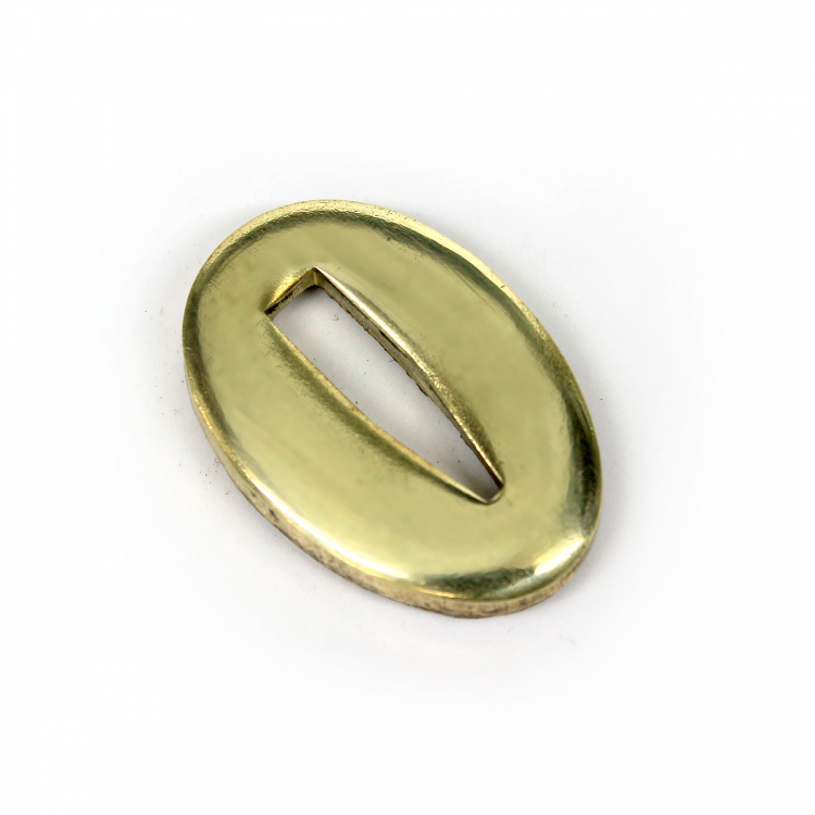 Больстер V22, латунь (22×15×3 мм, V-отверстие 12×2 мм)