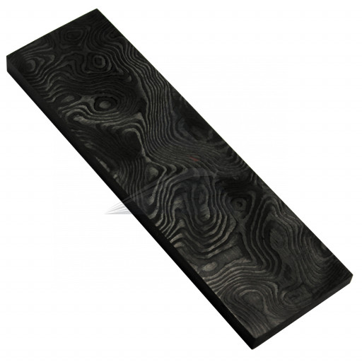 Карбон дамасский, плашка 135×45×9 мм