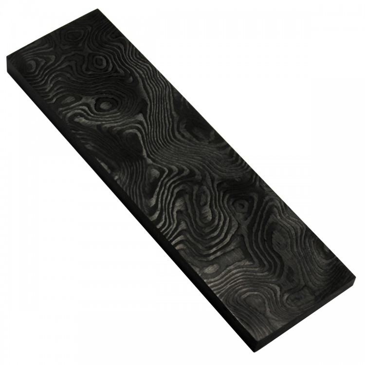 Карбон дамасский, плашка 135×45×9 мм