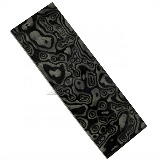 Карбон дамасский, плашка 120×45×3 мм