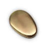 Тыльник, латунь (36×25×4 мм, без отверстия), вогнутый с бортиками