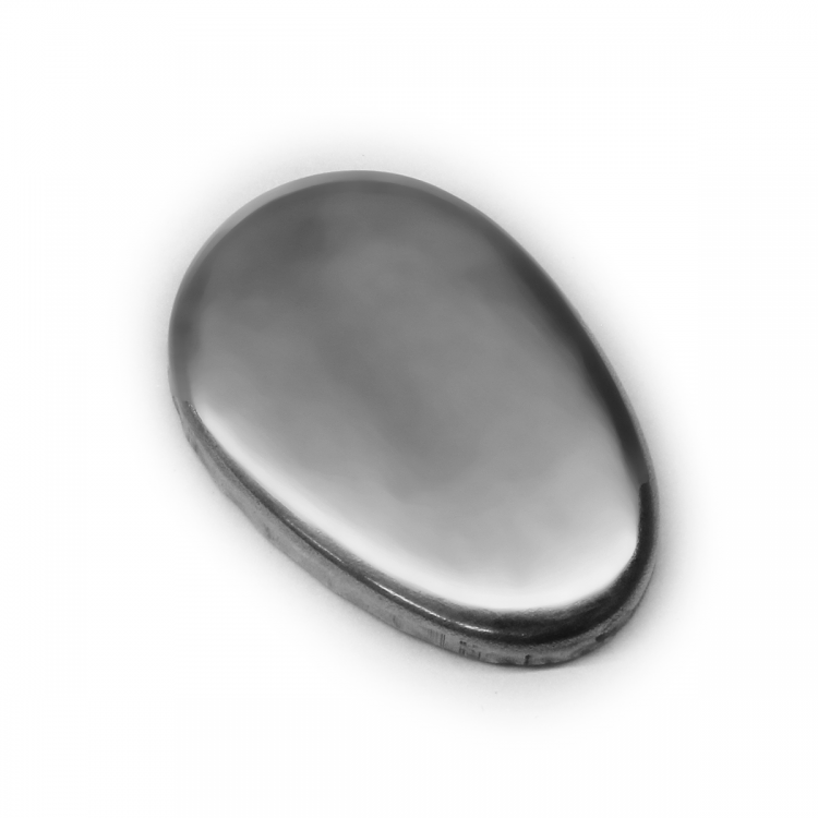 Тыльник, нейзильбер (36×25×4 мм, без отверстия), вогнутый с бортиками