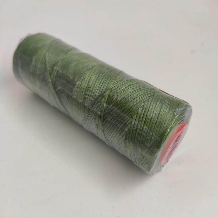 Нить вощёная Dafna зелёная, полиэстр, 1 мм