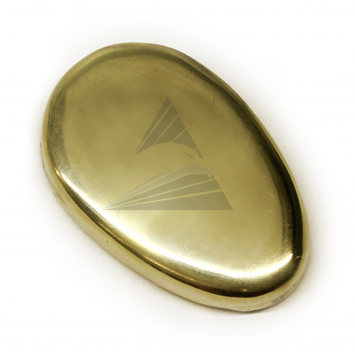 Тыльник, латунь (46×30×4 мм, без отверстия), вогнутый с бортиками