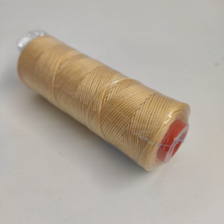 Нить вощёная Dafna светло-бежевая, полиэстр, 1 мм