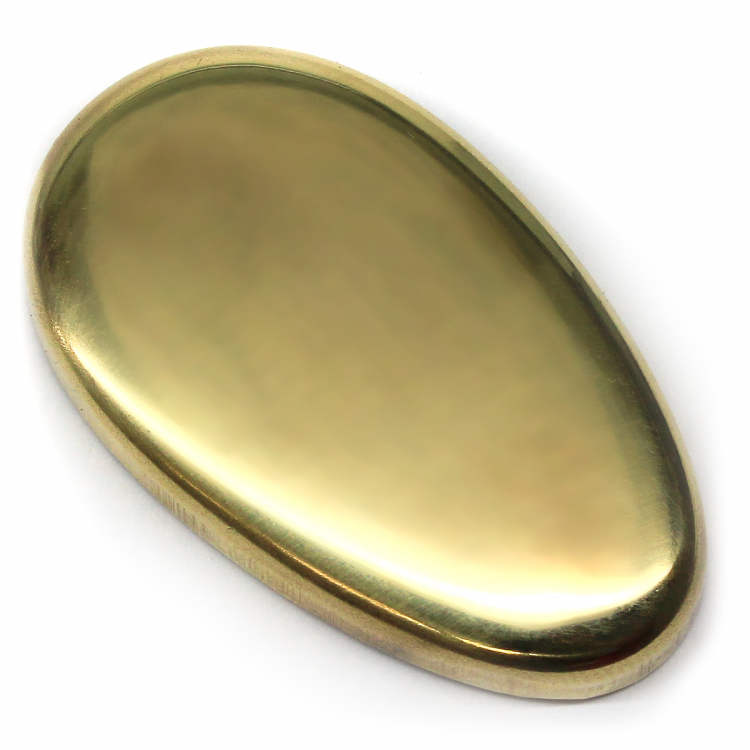 Тыльник, латунь (55×33×5 мм, без отверстия), вогнутый с бортиками