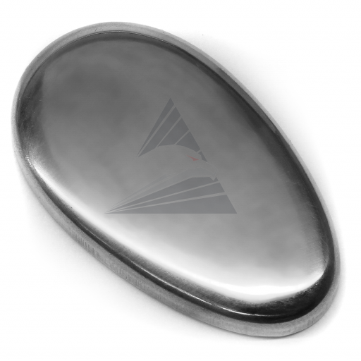 Тыльник, нейзильбер (55×33×5 мм, без отверстия), вогнутый с бортиками