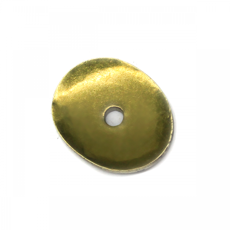 Тыльник, латунь (28×23 мм, отверстие 3,5 мм), вогнутый