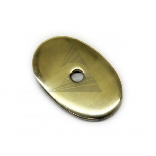 Тыльник, латунь (32×21 мм, отверстие 3,5 мм), плоский