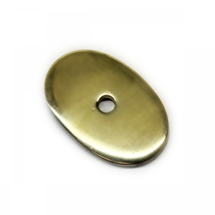 Тыльник, латунь (32×21 мм, отверстие 3,5 мм), плоский