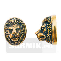 Тыльник "Лев", бронза литьё (27X22 мм, высота 20 мм)