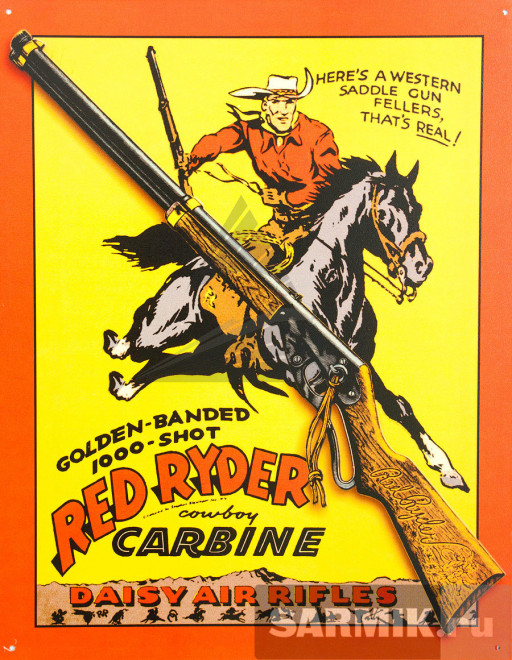 Винтажная жестяная картина Tin Signs "Red Ryder Carbine"