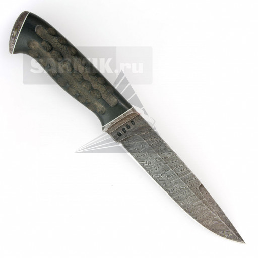 Нож "Suna" Drop Point №0909, дамасская сталь