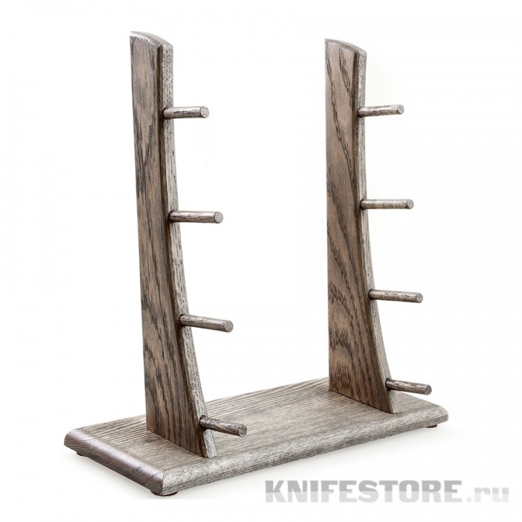 Стойка из дуба низкая на 4 ножа