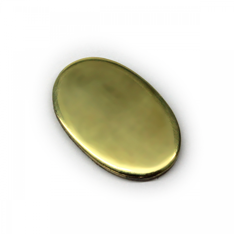 Тыльник, латунь (32×21×3 мм, без отверстия), плоский