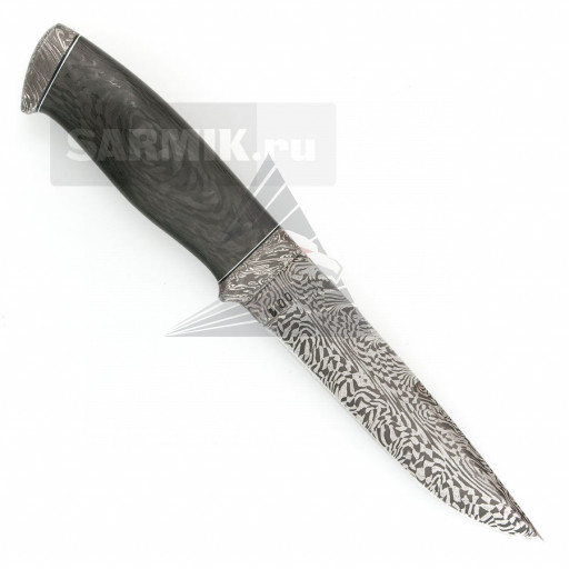 Нож "Suna" №001, никелевая дамасская сталь