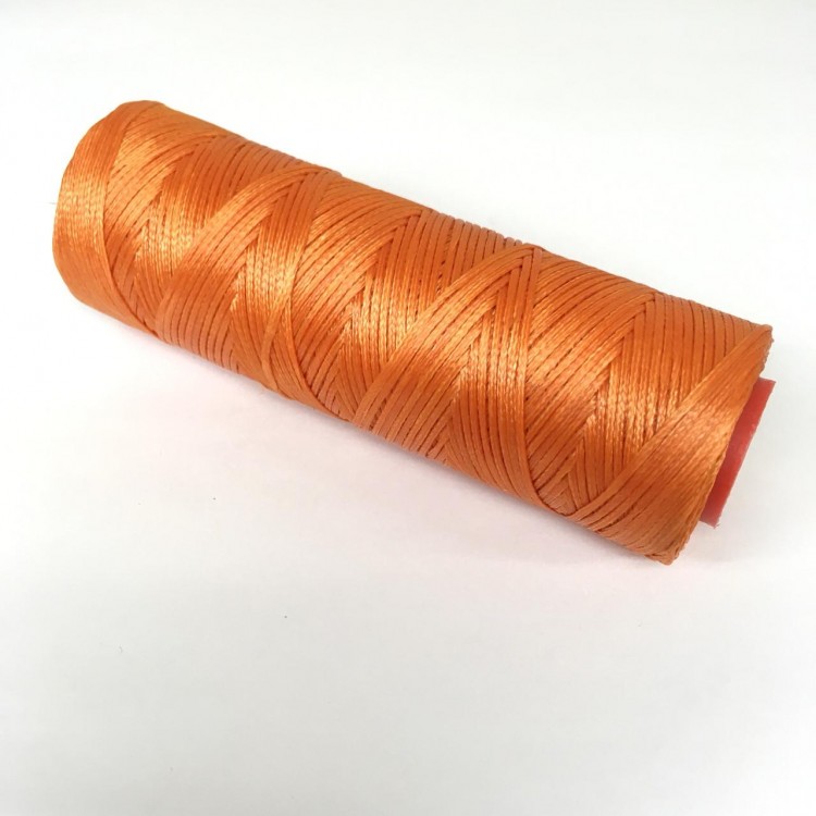 Нить вощёная Dafna оранжевая, полиэстр, 1 мм